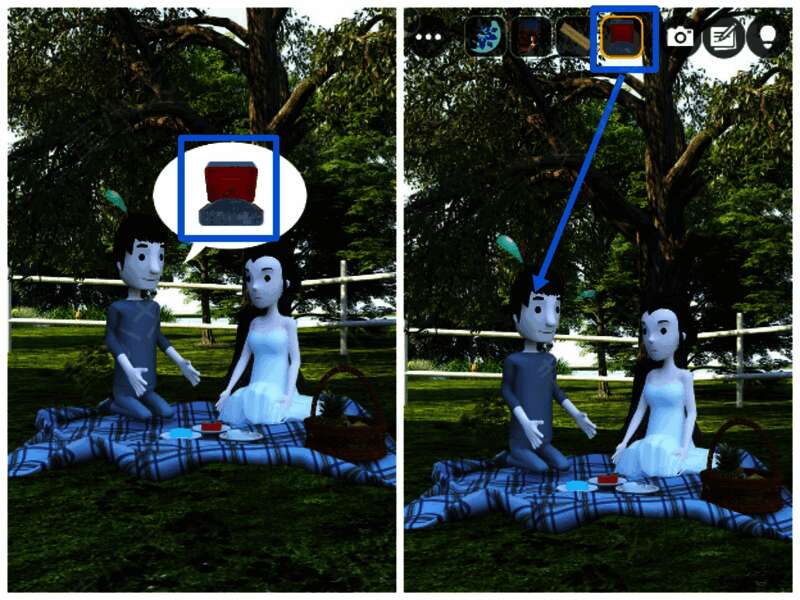 与野餐的人交互画面