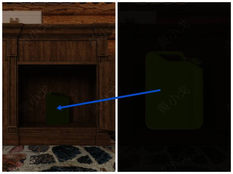 打开柜子获得汽油画面