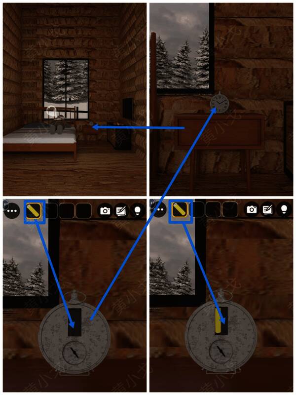 给闹钟装电池老人起床画面