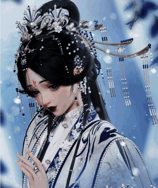 图片 15.png 婚服染色后变身冰山小仙造型图片