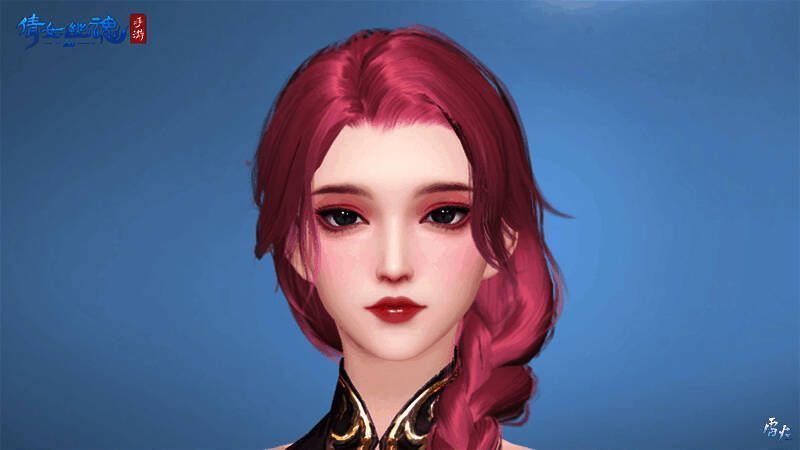 青丘桃林女子剑舞场景图