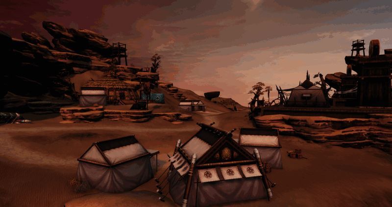 红堡营地内部景象图