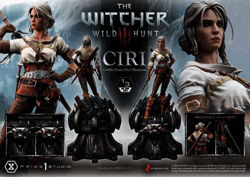 《巫师3》希里高品质雕像细节展示2