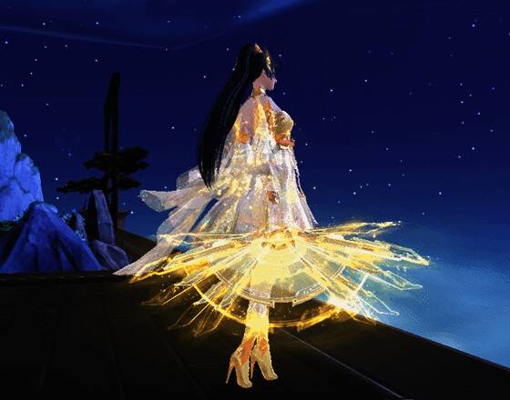 冰心派少侠手握新拓本扇另一角度形象图