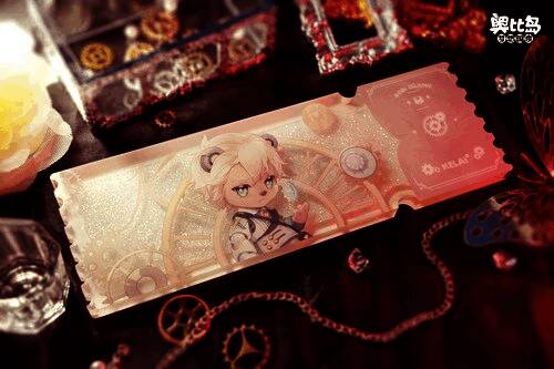 奥比男团亚克力流沙票根周边展示4