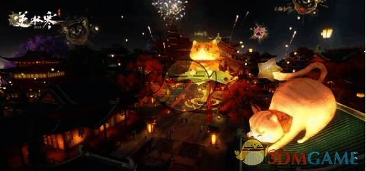 逆水寒手游星梦乐园休闲区域景观