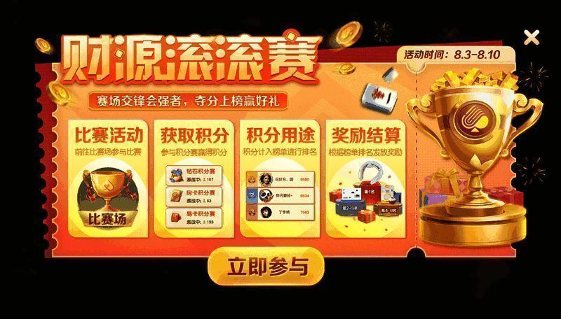 网易棋牌88发财节财源滚滚赛宣传图