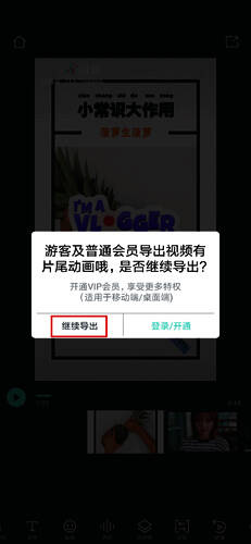 视频导出界面图片1