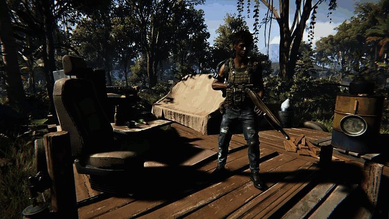 游戏中搭建好的营帐及周边场景