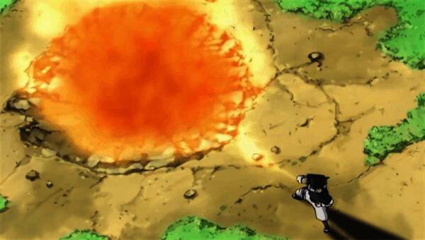 铃铛测试中佐助使用火遁忍术的画面