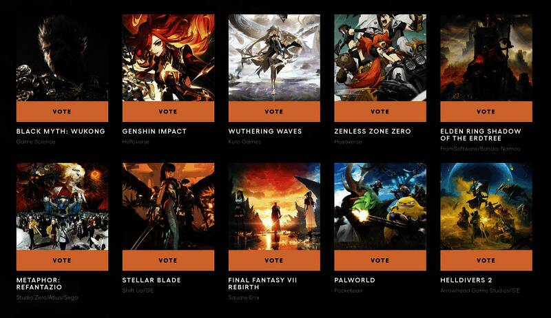 TGA玩家之声第二轮投票相关图片