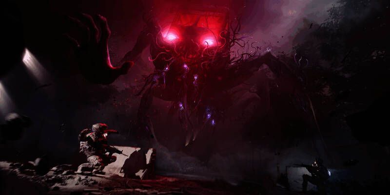 《七日世界》战斗自由场景图,呈现怪物与战斗画面