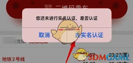 选择去实名选项界面