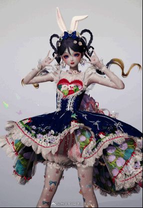 绒兔心语裙子染色搭配图