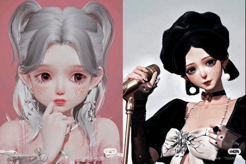 玩家捏出的动物拟人脸图