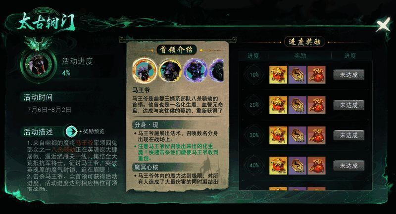 击退马王爷奖励画面