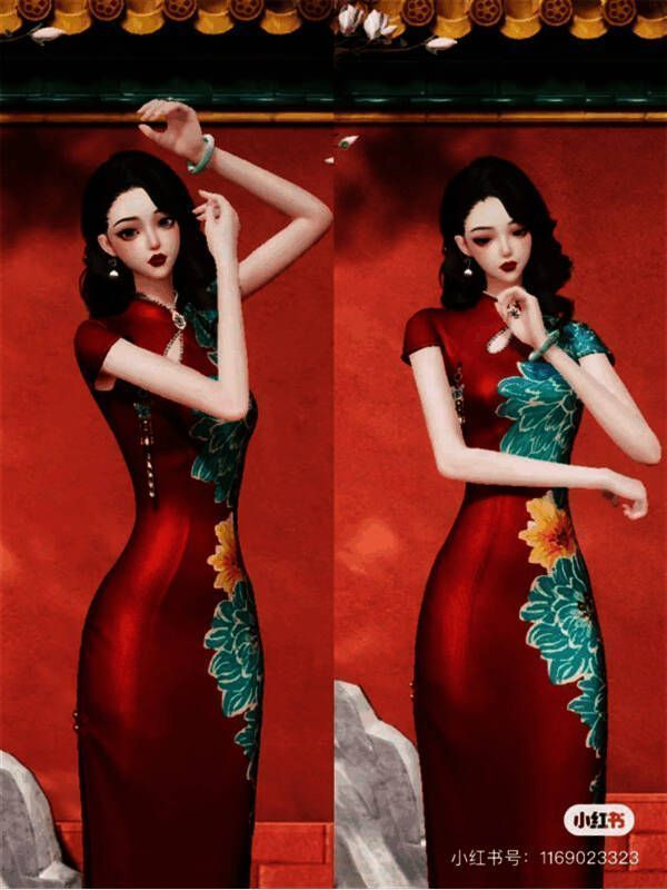 图7.jpg 《以闪亮之名》中绘制花样的旗袍