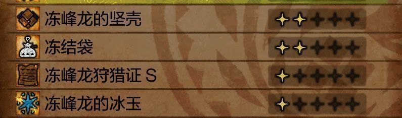 《怪物猎人：荒野》下位材料相关画面