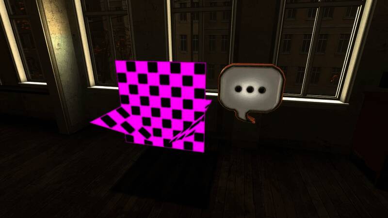 游戏中的棋盘格报错图案示例