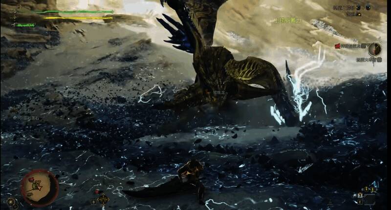 《怪物猎人：荒野》大剑相杀斩与派生操作画面