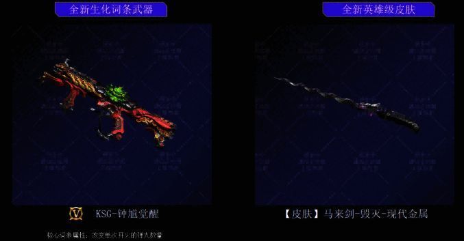 CF手游生化武器KSG-钟馗觉醒展示图,造型独特充满科技感