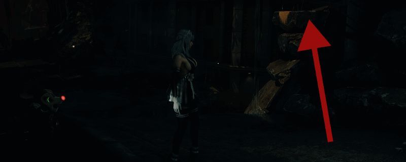 游戏角色站在水池边缘准备跳跃到上方隐藏平台