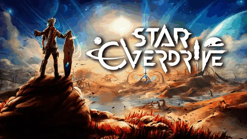 《星跃狂飙》游戏封面展示，未来感十足的星球与主角悬浮滑板画面