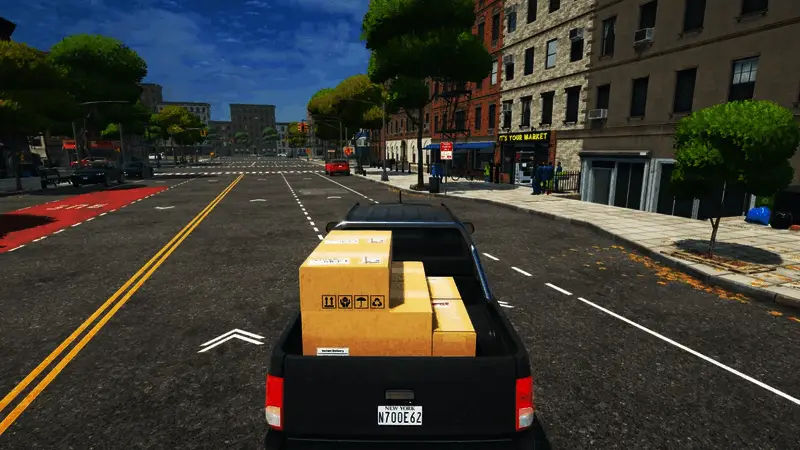 玩家角色正在货架前摆放商品，身后是整齐排列的饮料瓶