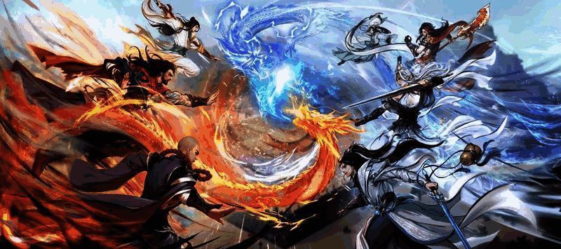 天龙江湖群雄集结，帮派激战场景