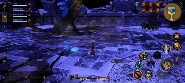 寒冰覆盖技能效果展示,地面出现多个红圈预警