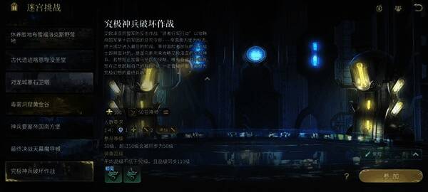 副本信息面板截图，展示等级限制和时间限制