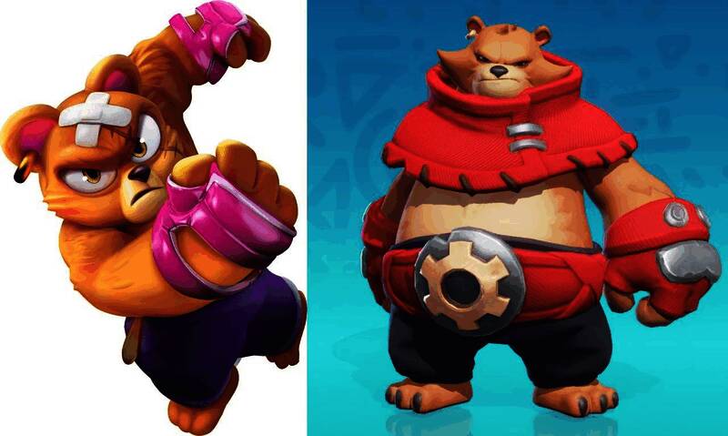 圈圈熊从像素风转变为立体化角色,体型更符合设定,配色更具力量感