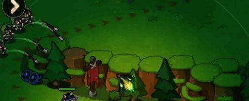 隘口战场画面,投石机在后方轰炸,轻甲步兵穿梭于前线