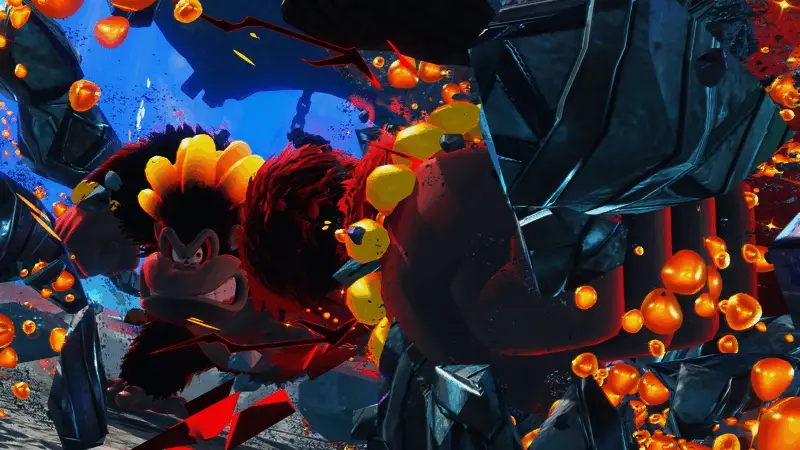 雪地场景中的滑行竞速环节，角色以高速姿态穿梭于冰面之间