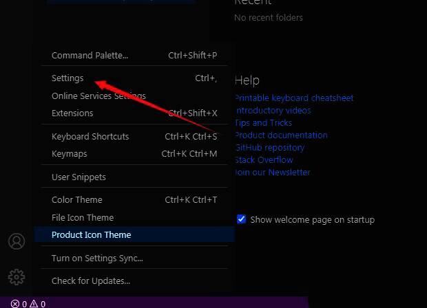 VSCode设置页面左侧功能列表中找到Notebook选项