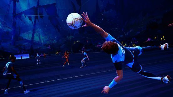 Sloclap 开发团队合影，背景为巴黎城市景观