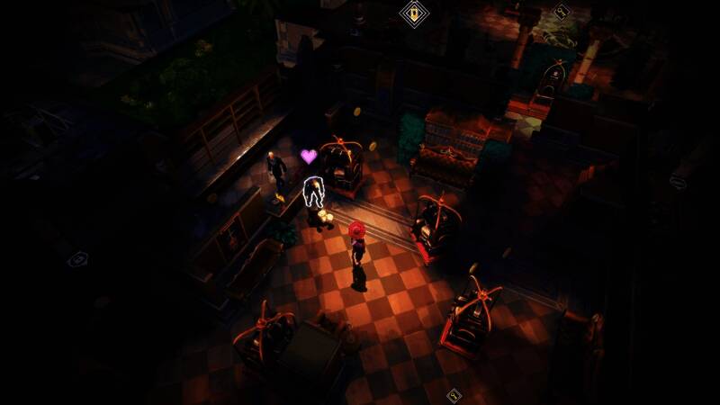 玩家在咖啡馆场景中进行激烈枪战,子弹横飞特效逼真