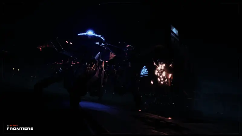 Volta泰坦展示图，展现其四足结构与武器系统细节