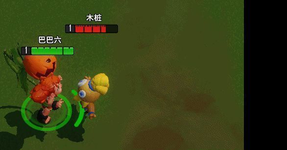 巴巴琪释放技能“食人花来咯”,成功抓取敌人并完成位移动作