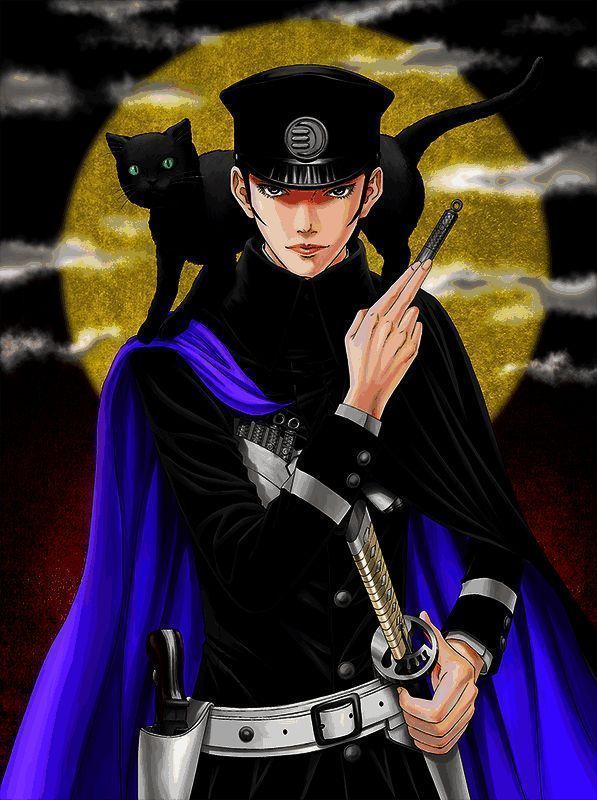 古屋兔丸绘制的特别插画，展现雷道与恶魔伙伴在月下对峙的场景