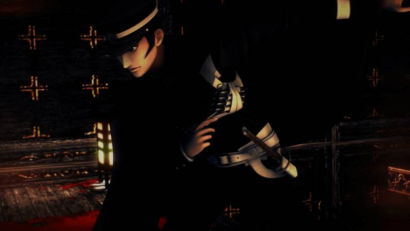 城市街景截图，展现红砖建筑与江户风情交织的独特视觉风格