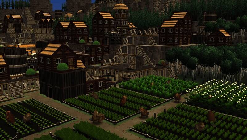 海狸浮生记中的垂直建筑结构，海狸们忙碌地建造与搬运木材