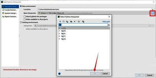 更新后的Project Interpreter界面,显示Python 3.7版本信息