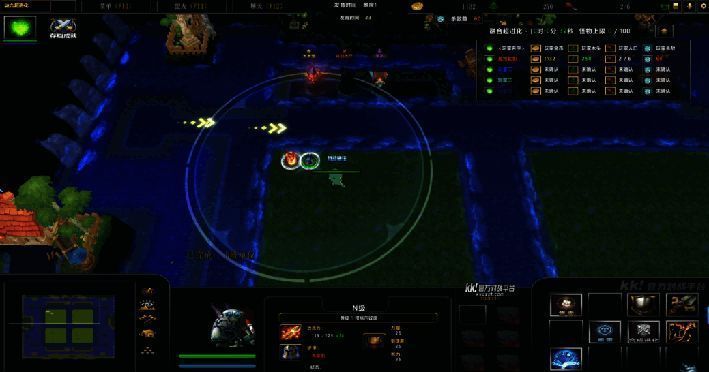 游戏界面展示多个英雄塔协同作战场景,技能特效绚丽夺目