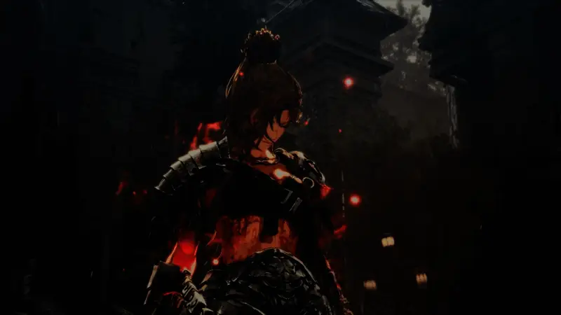 游戏实机画面,角色在废墟中与敌人激战,场景细节逼真