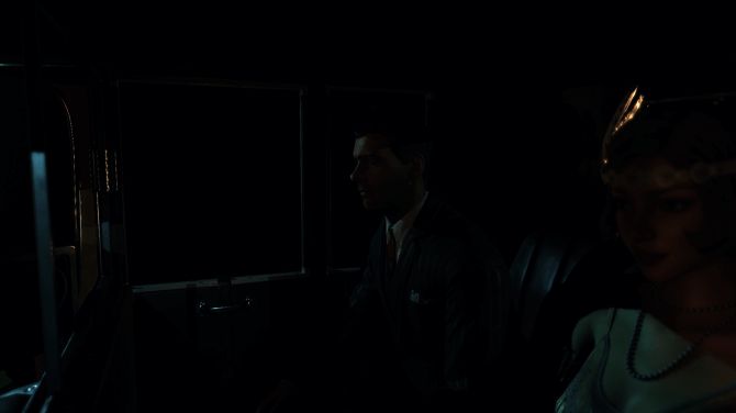 遊戲劇情截圖,角色在昏暗街頭交涉,背景有槍火與霓虹燈特效