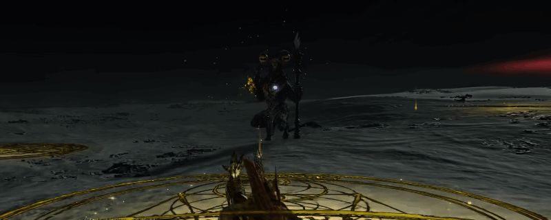 艾尔登法环黑夜君临游戏画面,展现黑暗风格的地图与恶魔战斗场景