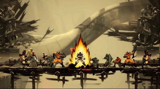 游戏宣传图展示多个角色形象与技能特效