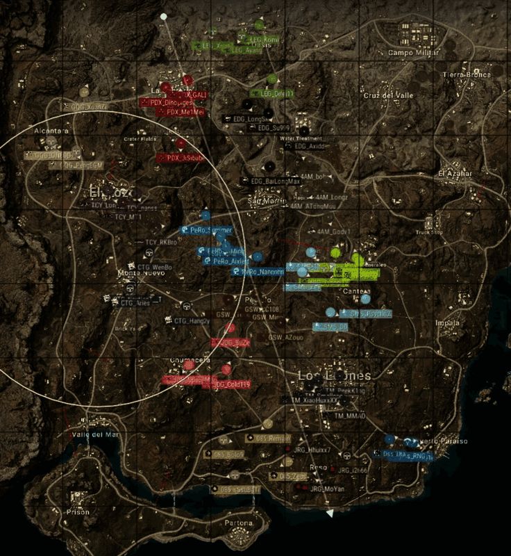 R5跳点分布图展示GQG选择偏僻区域降落积累资源