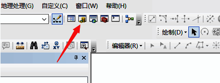 ArcGIS主界面工具箱位置示意图